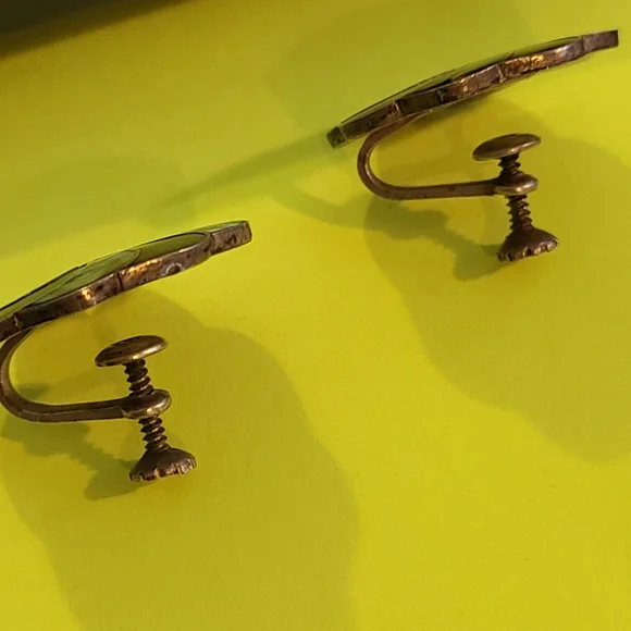 Earrings 925 Sterling Mexican Screwbacks - Picture 4 of 6